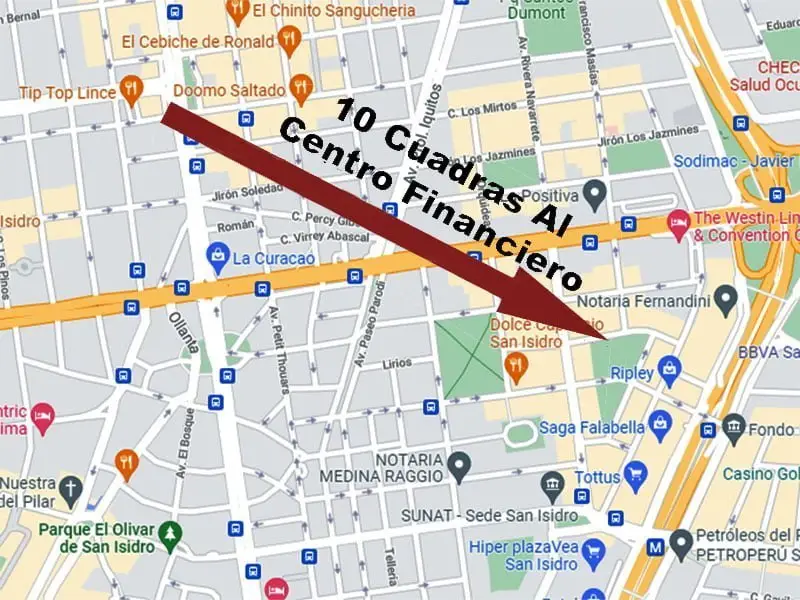 Centro Financiero a 10 cuadras del departamento