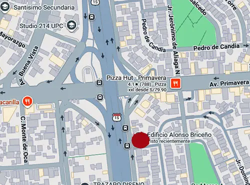 Mapa de ubicación del departamento en Surco