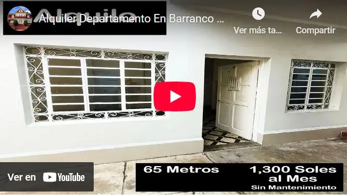 Video del departamento En Alquiler Barranco 1 Dormitorio
