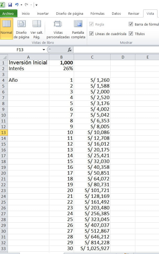 Reinversión De Utililidades - Excel